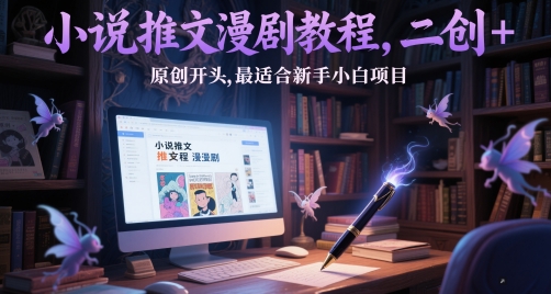小说推文漫剧教程，二创+原创开头，最适合新手小白项目-一五七云网创