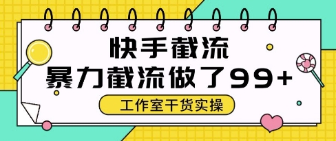 快手暴力截流玩法，全自动无需人工，每日单号50+精准客资【揭秘】-智云网创