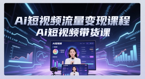 Ai短视频流量变现课程，Ai短视频带货课-起鸣助创社