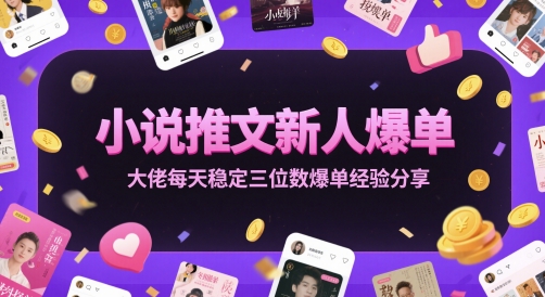 小说推文新人爆单大佬每天稳定三位数爆单经验分享-网创前栈