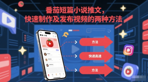 番茄短篇小说推文，快速制作及发布视频的两种方法-云网创