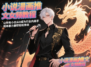 小说漫画推文女频教程，让所有小白从0成为行业内高手，简单暴力兼职轻松挣米-无忧云创
