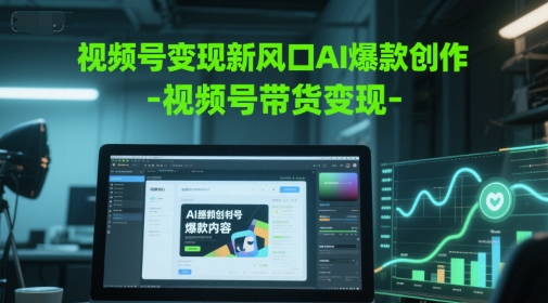 视频号变现新风口AI爆款创作-视频号带货变现-蔚蓝分享