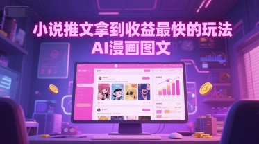 小说推文拿到收益最快的玩法，AI漫画图文-创云资源分享创云网创