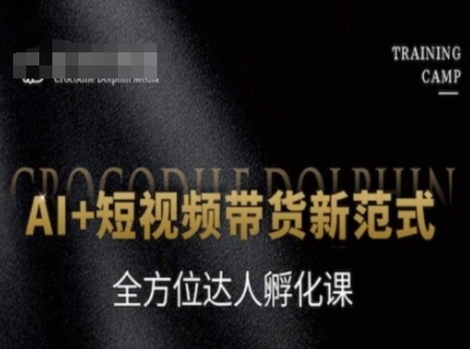 AI+短视频带货新范式，全方位达人孵化课-苏宇云网创
