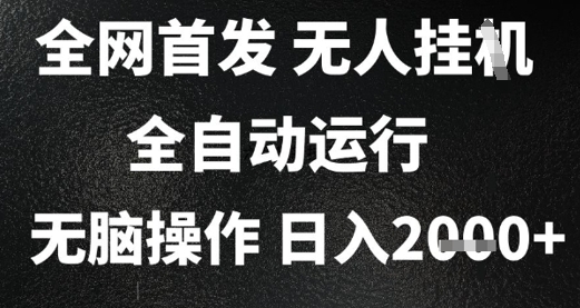 2025首发无人挂G项目，日入2k+，全自动运行，无脑操作，长期稳定 小白可玩【揭秘】-云网创