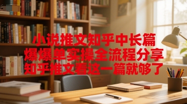 小说推文知乎中长篇爆单实操全流程分享，知乎推文看这一篇就够了-青年人云网创