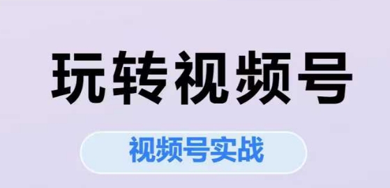玩转视频号，视频号实战系列课-优创网