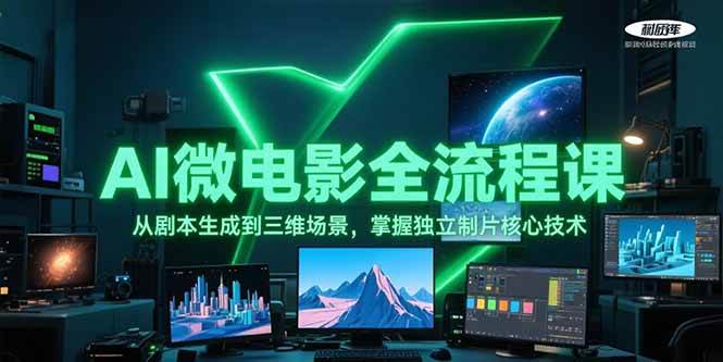 AI微电影全流程课，从剧本生成到三维场景，掌握独立制片核心技术-大柠檬网创