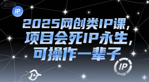 2025网创类IP课，项目会死IP永生，可操作一辈子-网创云