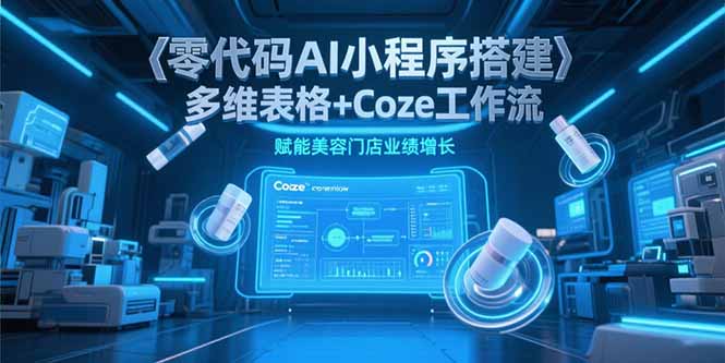 零代码AI小程序搭建，多维表格+Coze工作流，赋能美容门店业绩增长-ACE云网创