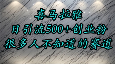 喜马拉雅，小而精的流量赛道，日进500+精准创业粉-信人网