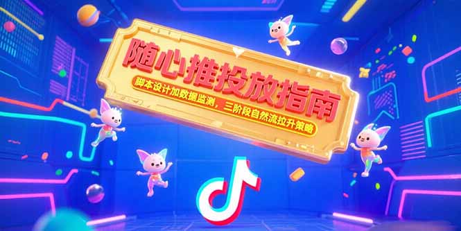 随心推投放指南，脚本设计加数据监测，三阶段自然流拉升策略-ACE云网创