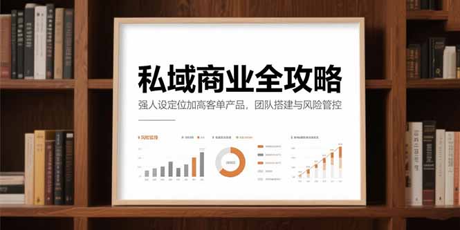 私域商业全攻略，强人设定位加高客单产品，团队搭建与风险管控-度度云网创