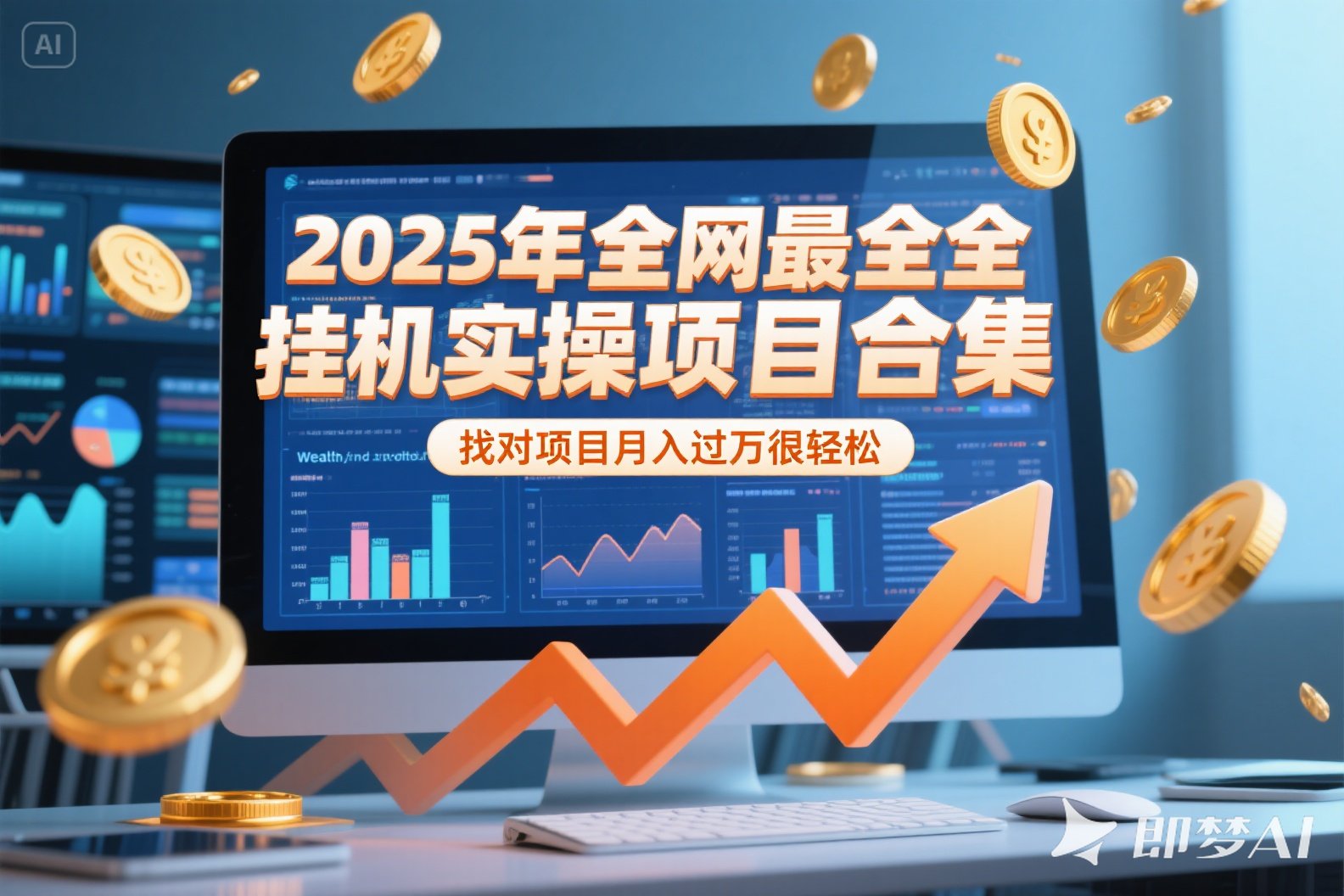 2025年挂机实操项目实操演练，挂机类型，AI直播类型，轻资产创业类型…-云网创