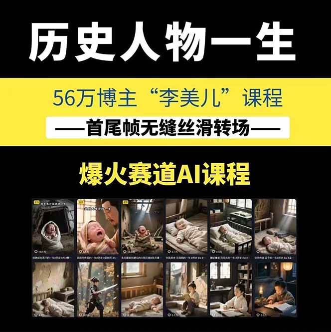 图片[1]-AI历史人物短视频创作，含IP打造、首尾帧无缝转场、智能体视频制作等核心教学内容-沐阳网创