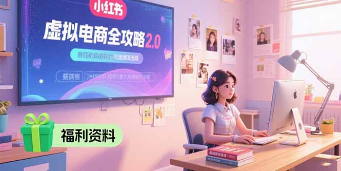 虚拟电商全攻略2.0，开店选品实操流程，账号定位、货源发布、笔记发布技巧-追风资源分享追风网创