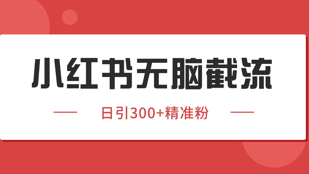 小红书截流同行客源，独家野路子获客玩法 日引200+暴力获客-红云科创