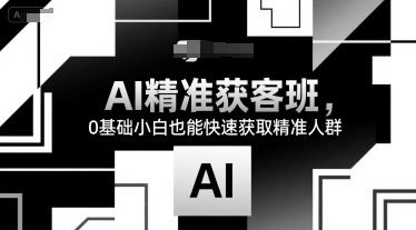 AI精准获客班，0基础小白也能快速获取精准人群-91网创