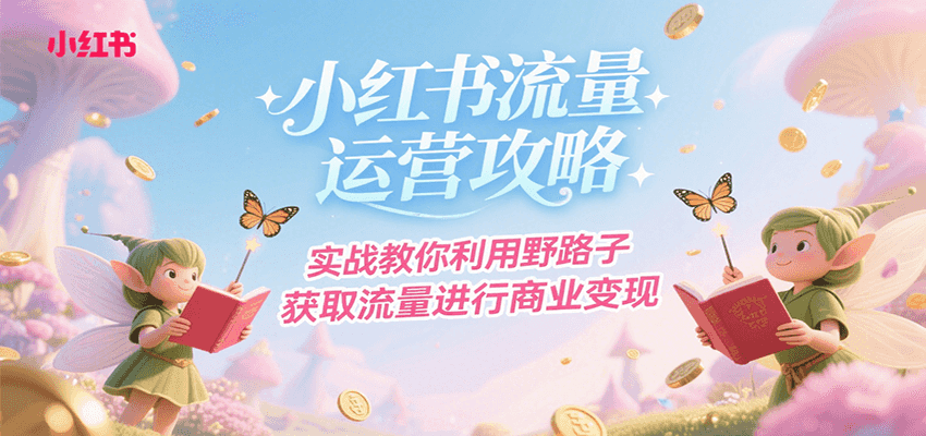 小红书流量运营攻略，实战教你利用野路子获取流量进行商业变现-网创前栈