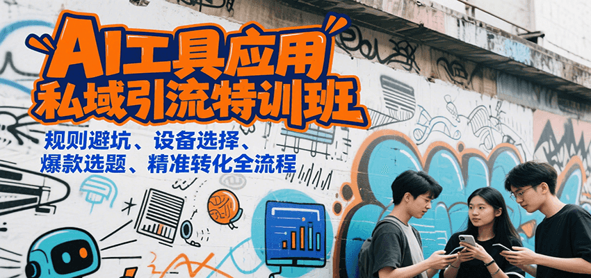 AI工具应用私域引流特训班，规则避坑、设备选择、爆款选题、精准转化全流程-云熙网创