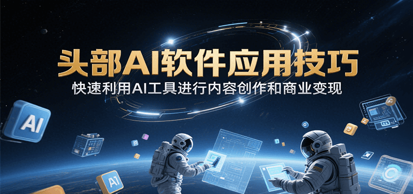 头部AI软件应用技巧，快速利用AI工具进行内容创作和商业变现-星云网创