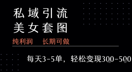 私域卖套图每天3-5单   每单利润99-2张+-亿点网创