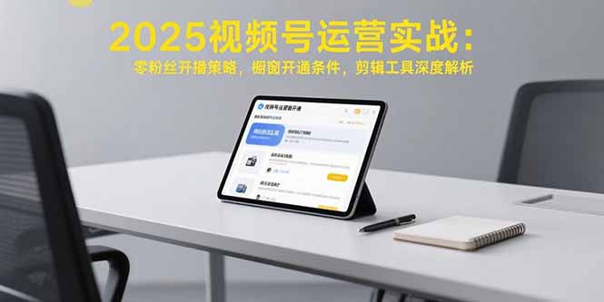 2025视频号运营实战：零粉丝开播策略，橱窗开通条件，剪辑工具深度解析-云熙网创