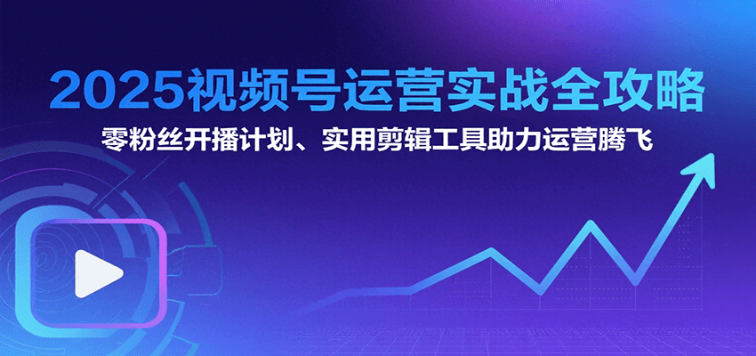 2025视频号运营实战全攻略：零粉丝开播计划、起号到到变现思维逻辑方法-苏宇网创