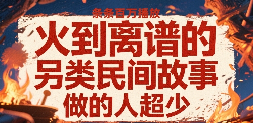 火到离谱的另类民间故事，条条百W播放，做的人超少-参一网创