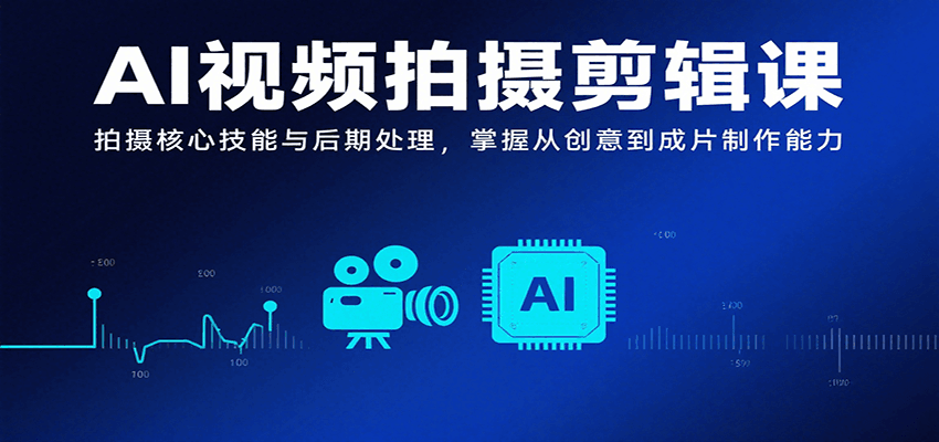 AI视频拍摄剪辑课，拍摄核心技能与后期处理，掌握从创意到成片制作能力-信人网