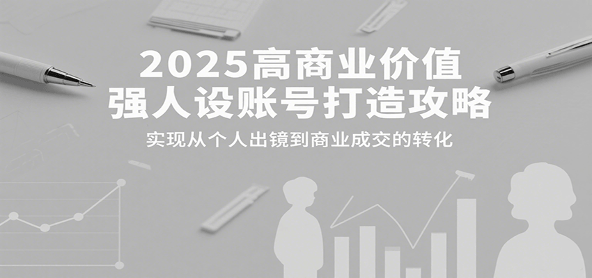 2025高商业价值强人设账号打造攻略，实现从个人出镜到商业成交的转化-烟雨网创
