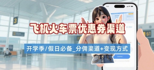 学生党必看！机票火车票优惠券申请渠道 + 项目打法，开学季节日速存-网创前栈