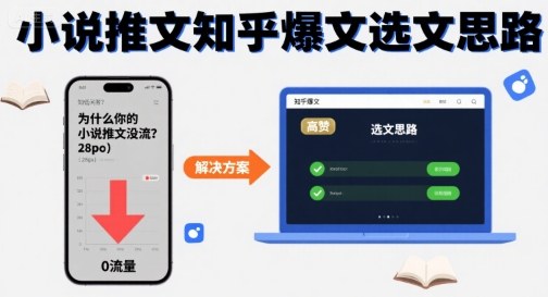 为什么你的小说推文没流量？小说推文知乎爆文选文思路-优易云网创