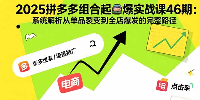 2025拼多多组合起爆实战课46期：系统解析从单品裂变到全店爆发的完整路径-浩然网创