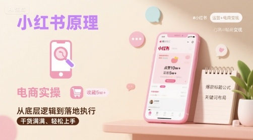小红书原理以及详细实操流程，小红书电商教程-亿云网创