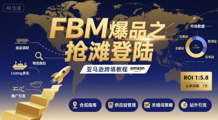FBM爆品之抢滩登陆-亚马逊跨境教程-易创网