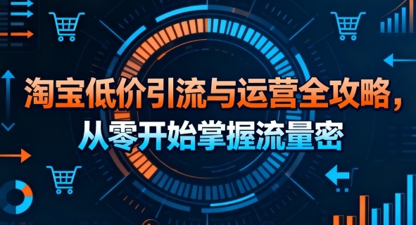 淘宝低价引流与运营全攻略，从零开始掌握流量密码-清枫云网创