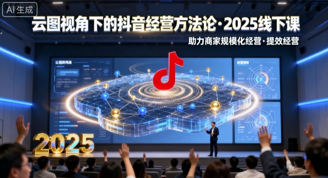 云图视角下的抖音经营方法论，2025线下课，助力商家规模化经营，提效经营(录音+字幕)-易创网