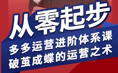 拼多多运营进阶系统课，从零起步，多多运营进阶体系课，破茧成蝶的运营之术(更新9月)-易创网