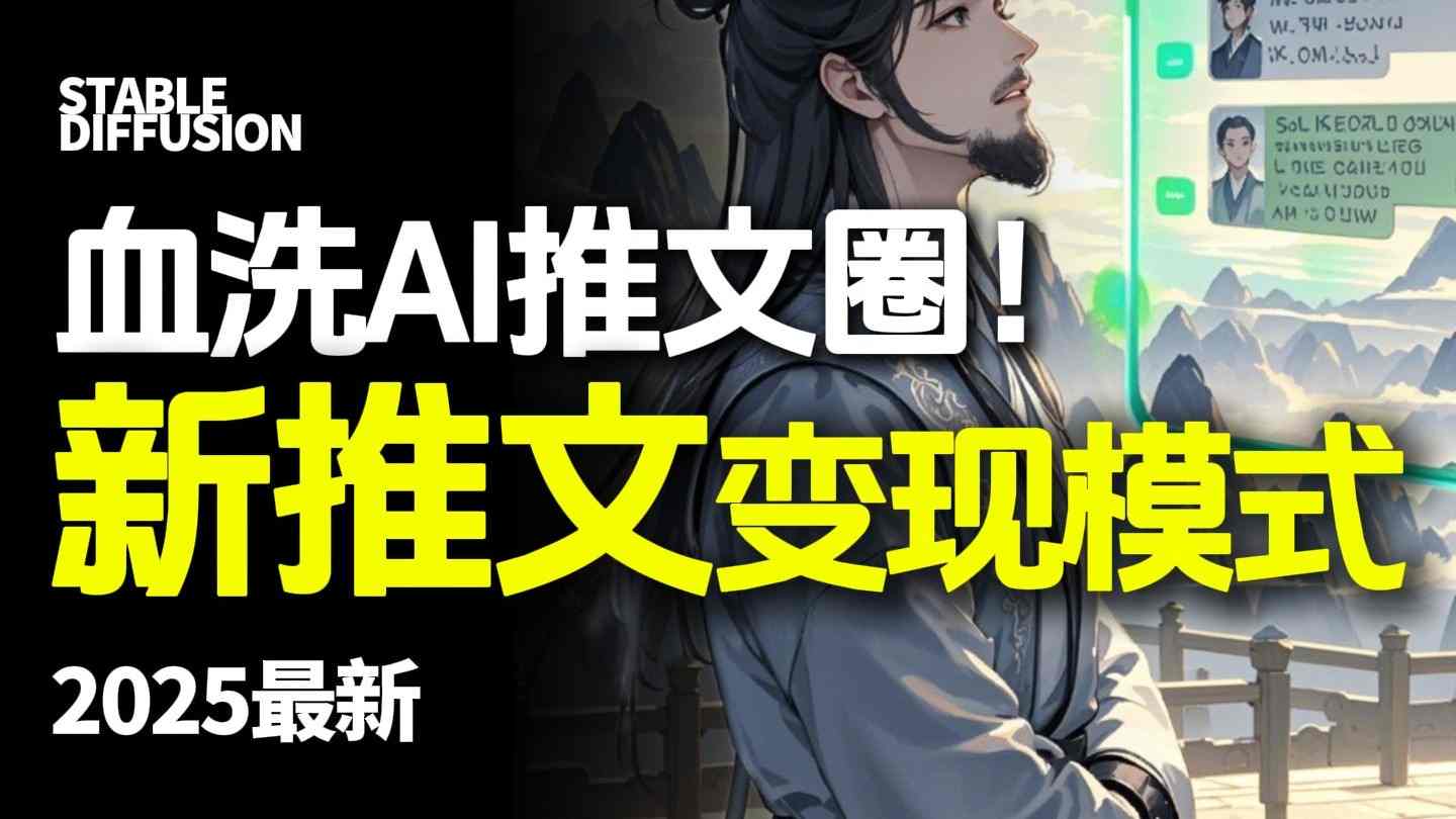 最新AI动态电影漫画小说推文，全流程实操教学，小白也能月入1W+-网创宝