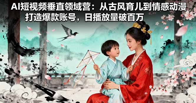 （16195期）AI短视频垂直领域营：从古风育儿到情感动漫，打造爆款账号,日播放量破百万-云网创
