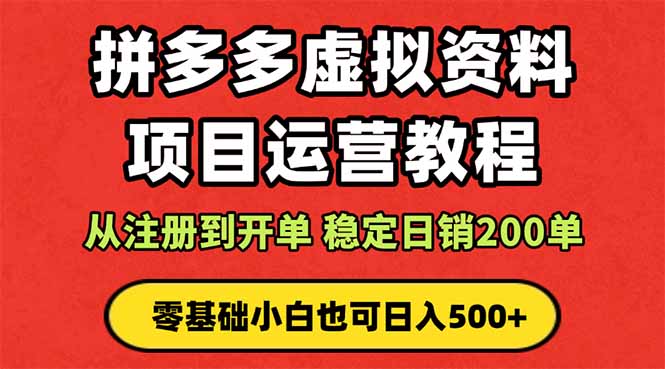 拼多多开店运营课程： 蓝海变现玩法，轻松实现睡后收入 零基础小白也可…-友友云网创