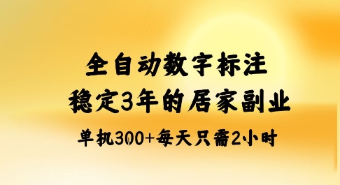 全自动数字标注，稳定3年的蓝海项目，居家也能矩阵开干的副业，单机日入3张+【揭秘】-CTO资源网
