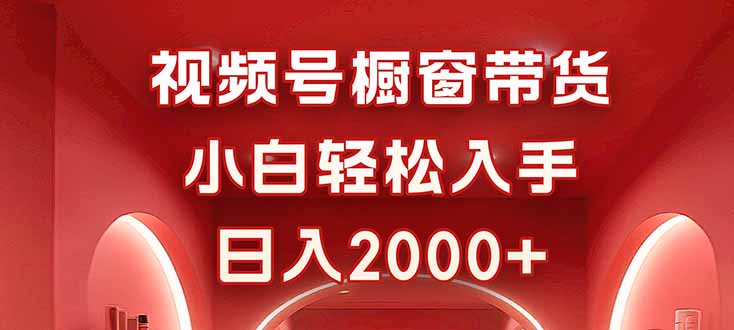 视频号橱窗带货，小白轻松入手，日入2000+-浩然网创