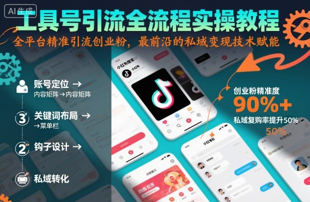 工具号引流全流程保姆级实操教程，全平台精准引流创业粉，最前沿的私域变现技术赋能-CTO资源网