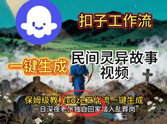 Coze扣子工作流一键生成民间灵异故事视频，保姆级教程搭建教学-CTO资源网
