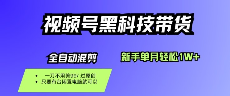 视频号黑科技短视频带货，新手一个月也1W+，纯搬运一刀不用剪，零投入【揭秘】-CTO资源网