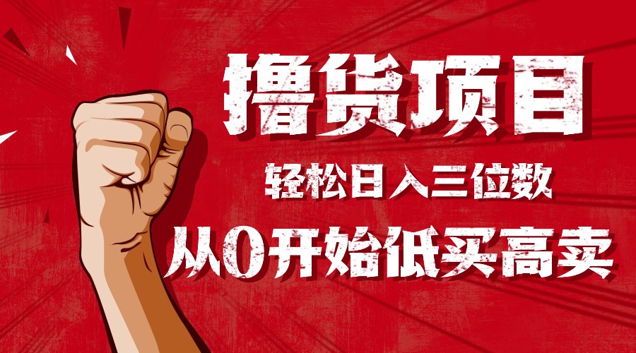 手把手教你撸货，从0开始低买高卖，小白轻松实现日入三位数!!!-CTO资源网