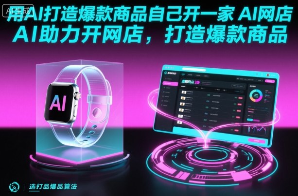 用AI打造爆款商品自己开一家AI网店，AI助力开网店，打造爆款商品-CTO资源网